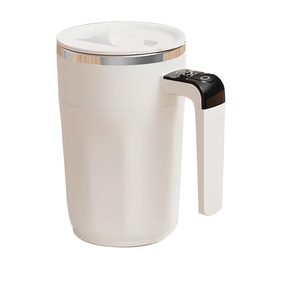 Portable self-stirring mug